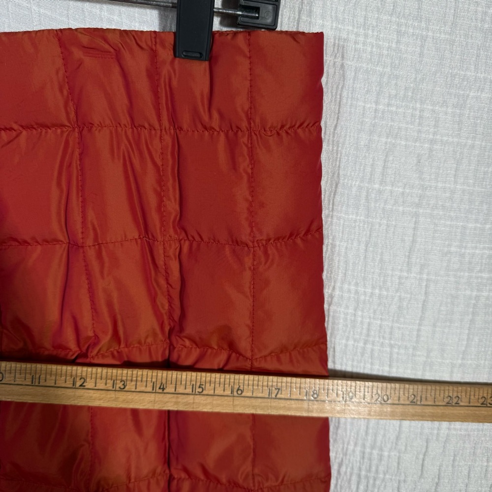 Post Card Quilted‎ Puffer Midi Skirt Rust Red Down Fill Size 10 - Picture 7 of 14